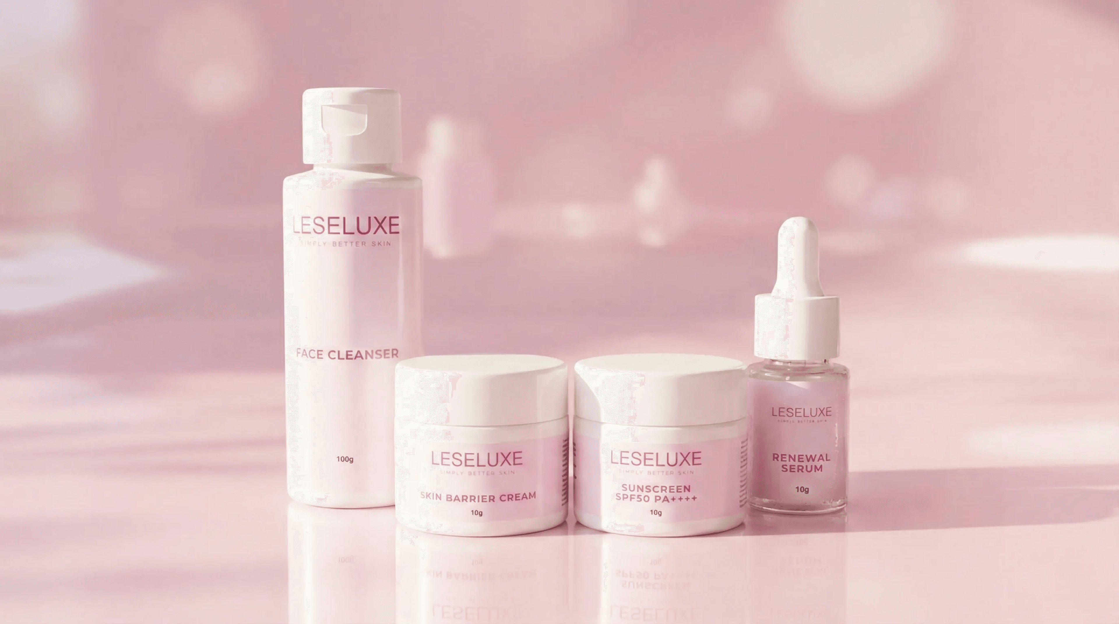 Leseluxe skincare product background